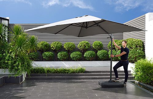 LifestyleGarden 3M Cantilever Aluminium/Steel Parasol- Grey