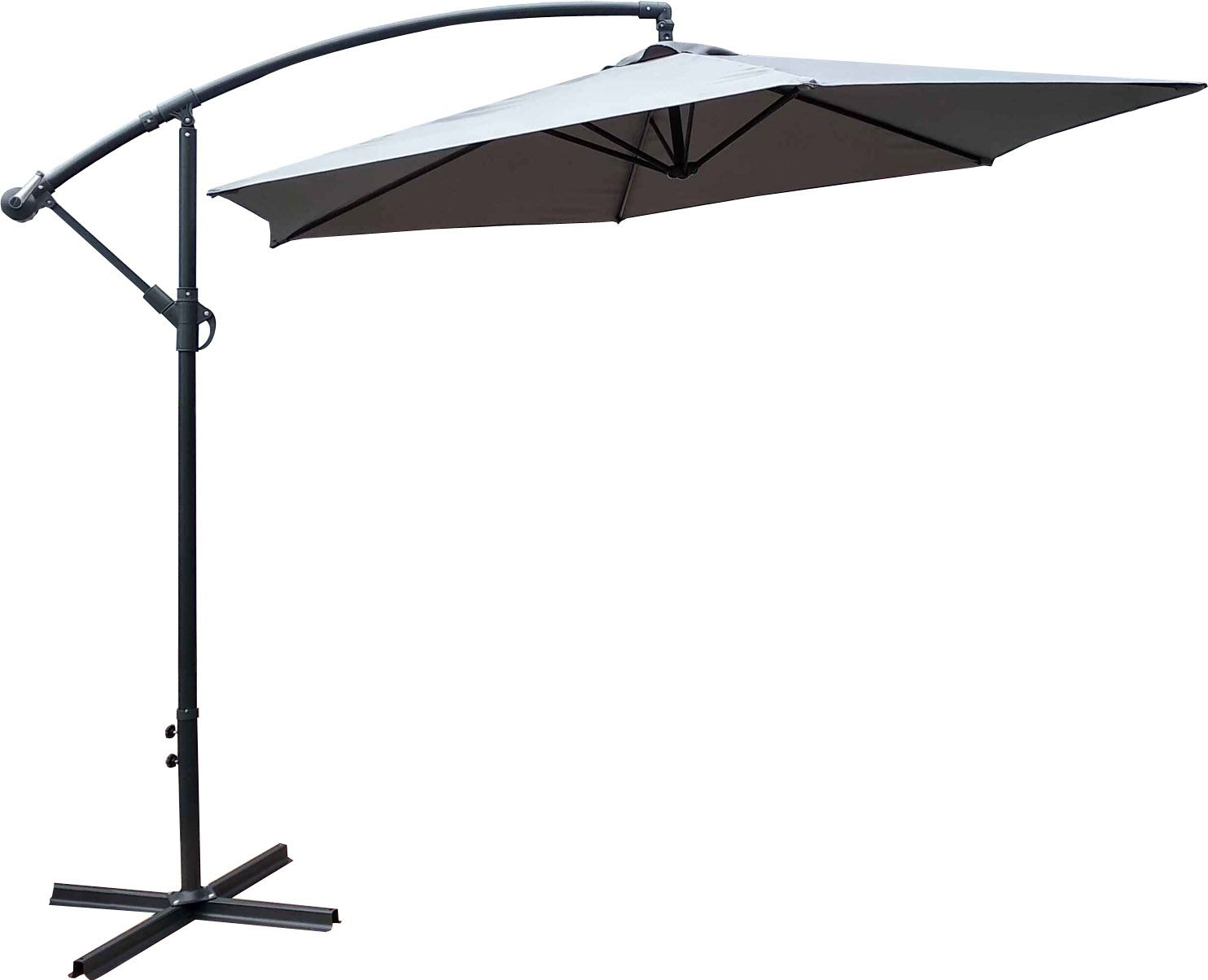 LifestyleGarden 3M Round Cross Base Cantilever Parasol in Grey