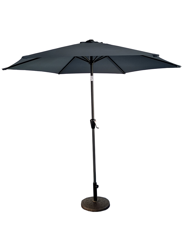 LifestyleGarden 3m Parasol and 15 kg base set - Grey