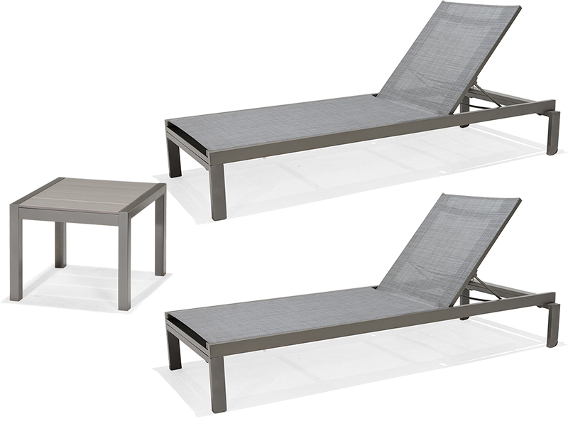 LifestyleGarden 2 Solana stacking Sun Loungers and Side Table Set