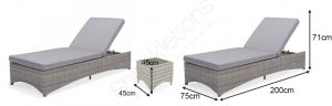 LifestyleGarden Aruba Sunlounger Duo Set