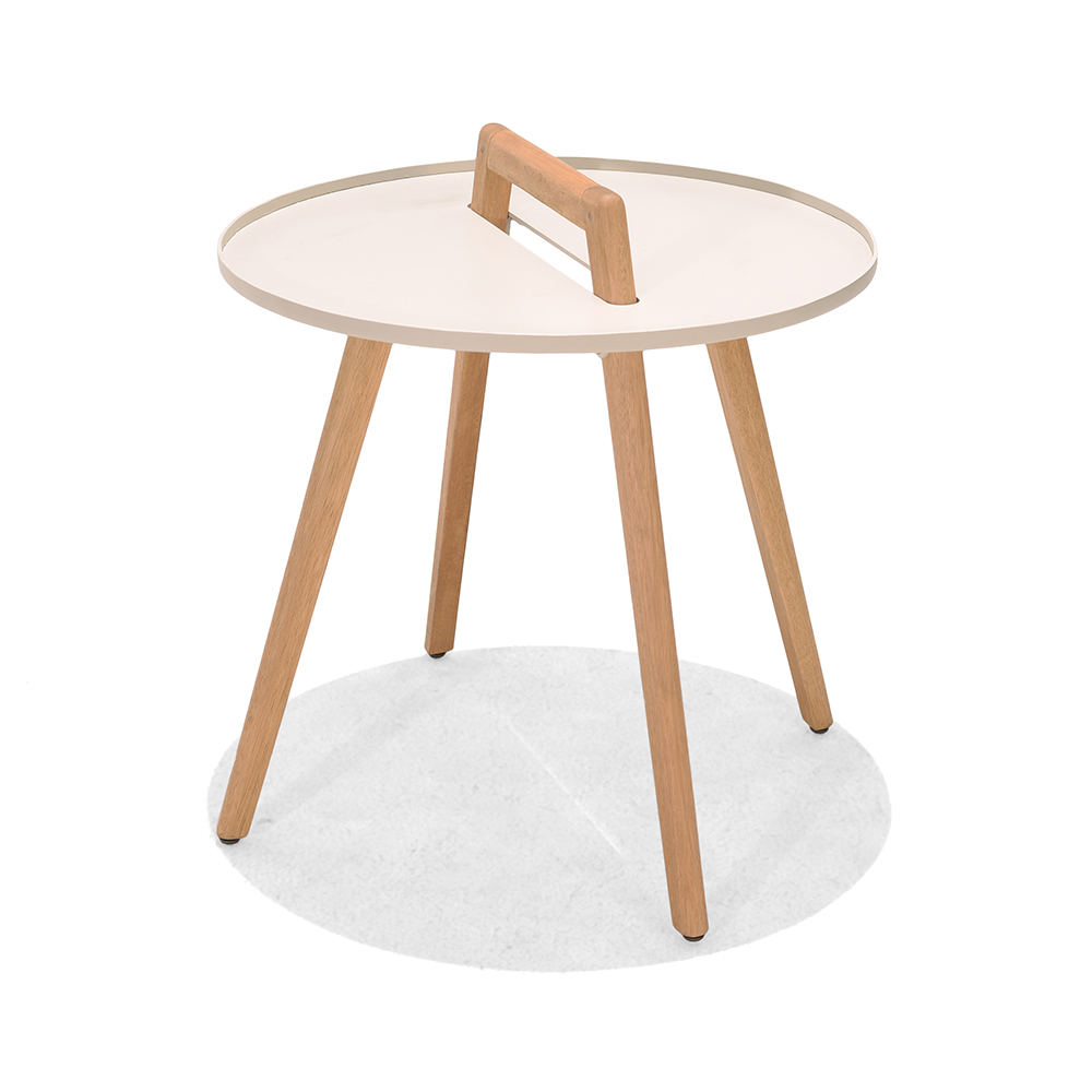 LifestyleGarden Nassau 50cm Round Side Table - White