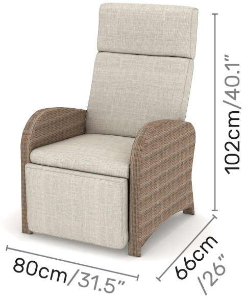 Bermuda reclining bistro set discount