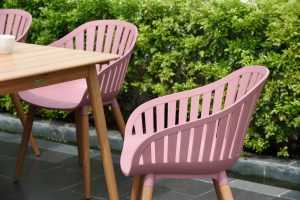 LifestyleGarden Nassau DuraOcean 6 Seat Rectangular Dining Set - Pink