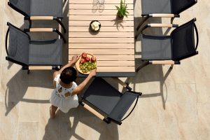 LifestyleGarden Panama 6 Seat Stacking Dining Set - Weathernet