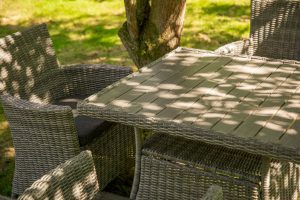 LifestyleGarden Bermuda 4 Seat Dining Set in Grey