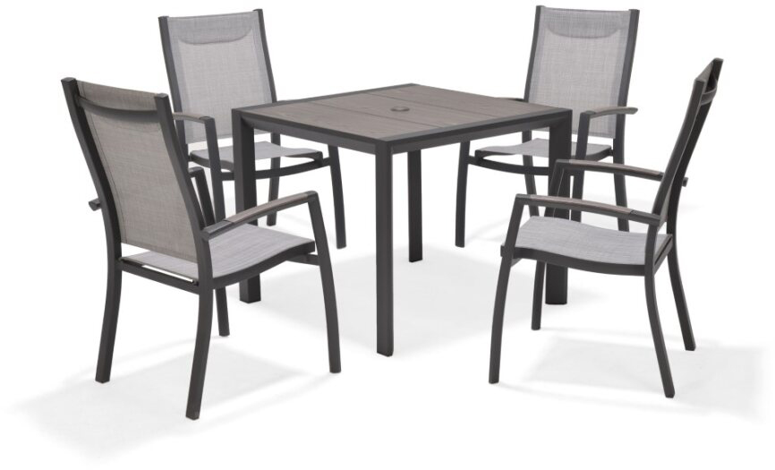 LifestyleGarden Urbanite Panama Dark 4 Seat Stacking Dining Set