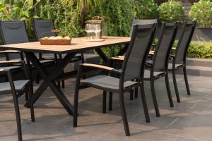 LifestyleGarden Panama 8 Seat Stacking Dining Set - Weathernet