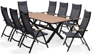 LifestyleGarden Panama 8 Seat Reclining Dining Set - Weathernet