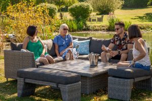 LifestyleGarden Bermuda Casual Corner Set including Stools in Grey