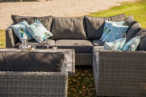 LifestyleGarden Bermuda Casual Corner Set including Sofa Chairs in Grey