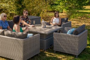 LifestyleGarden Bermuda Casual Corner Set including Sofa Chairs in Grey