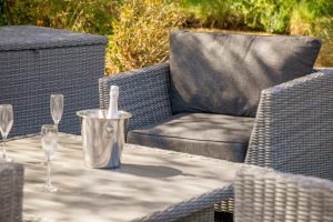 LifestyleGarden Bermuda Casual Corner Set including Sofa Chairs in Grey