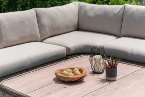 LifestyleGarden Martinique Natural Casual Corner Dining Bench Set