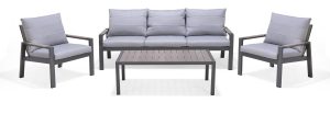 LifestyleGarden Urbanite Dark 4 Piece Lounge Set