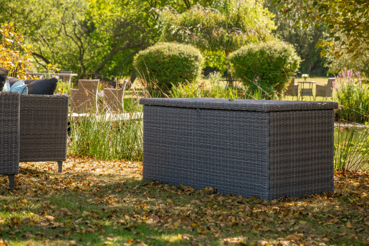 LifestyleGarden Bermuda Cushion Box with Box Liner in Grey
